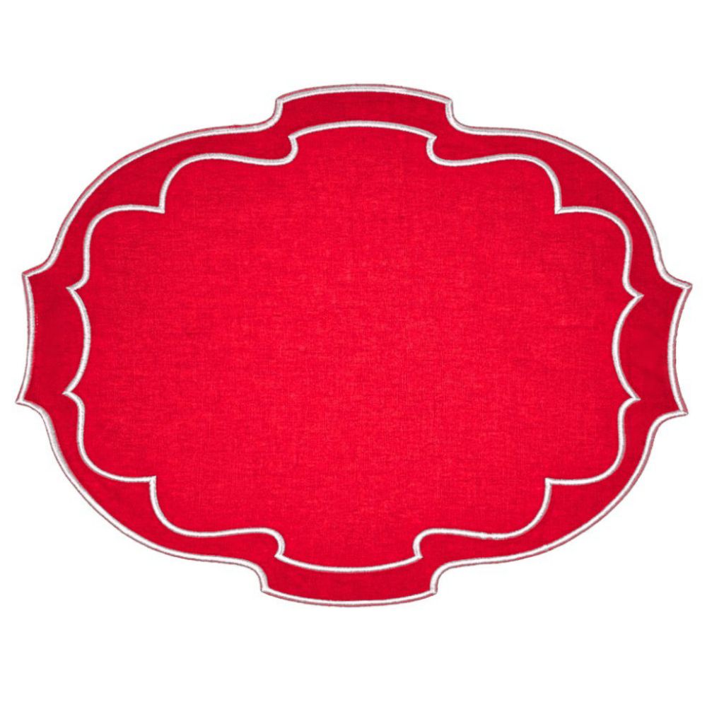 Studio Collection - Belle Placemat - Red  (Set of 4)