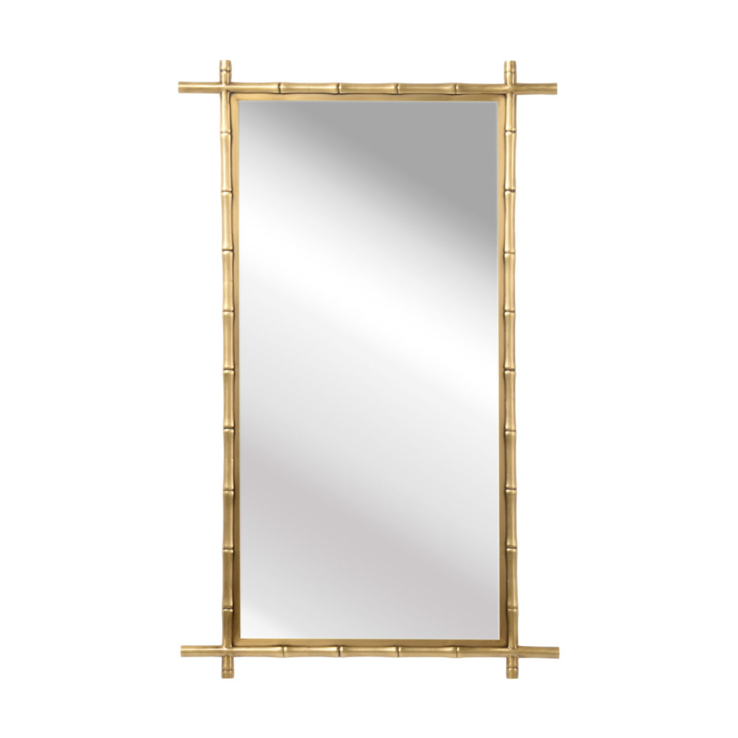 Bamboo Mirror - Brass