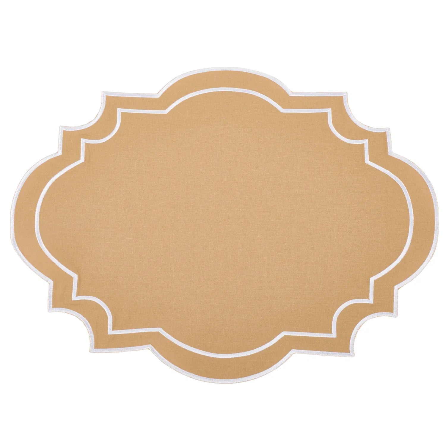 Nantucket Tan & White Placemat & Napkin