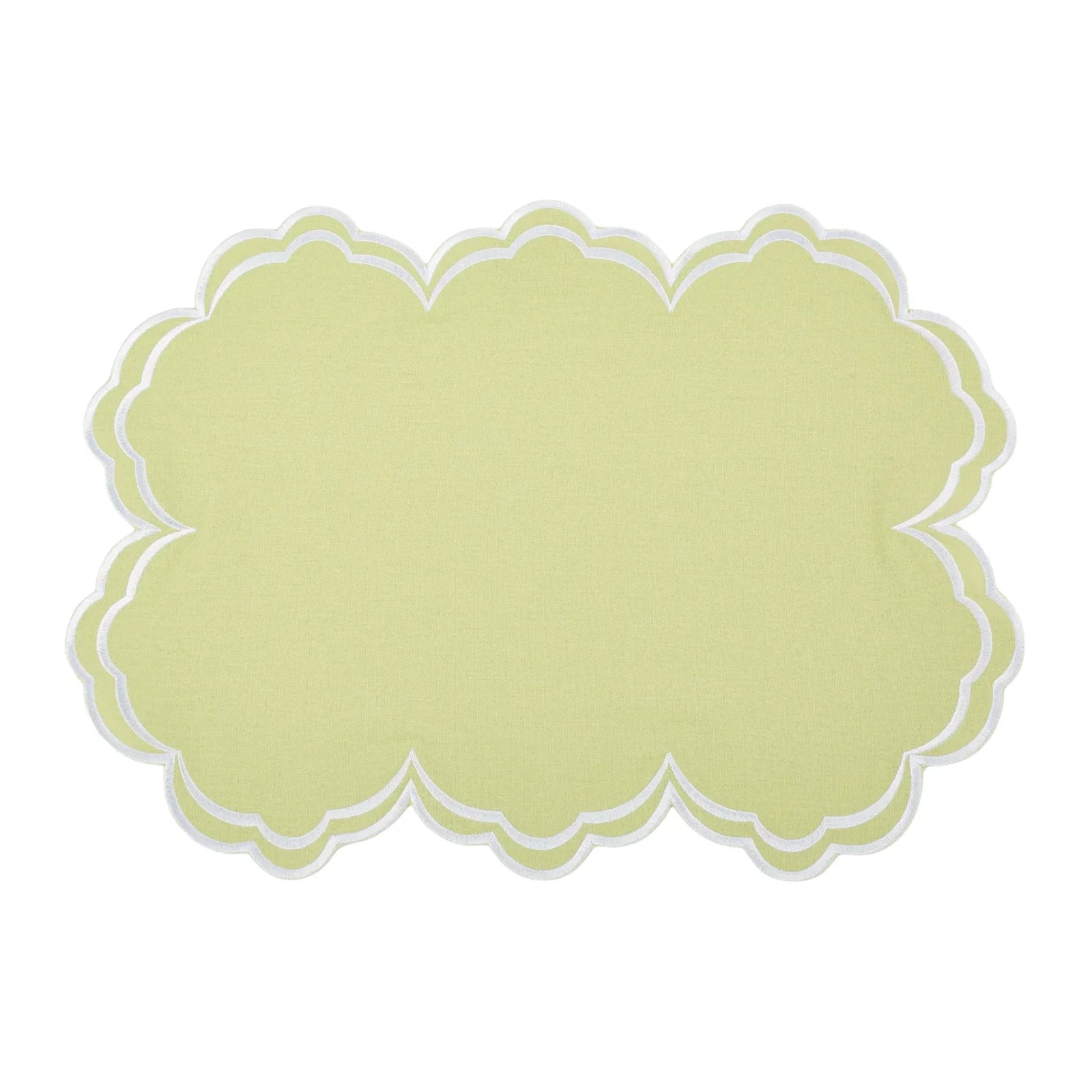 Savannah Green & White Placemat & Napkin