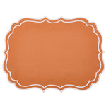 Newport Orange & White Placemat & Napkin