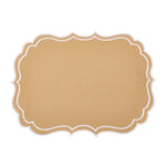Newport Tan & White Placemat & Napkin