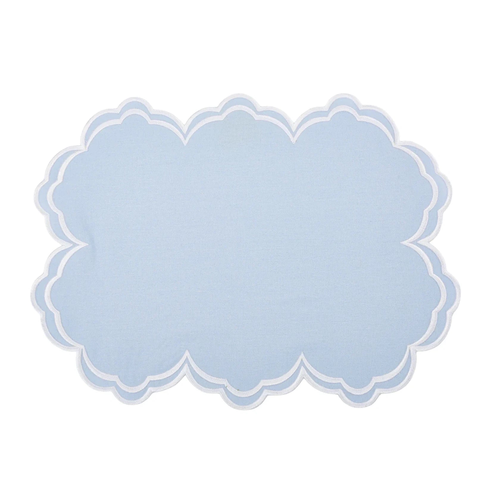 Savannah Pale Blue & White Placemat & Napkin