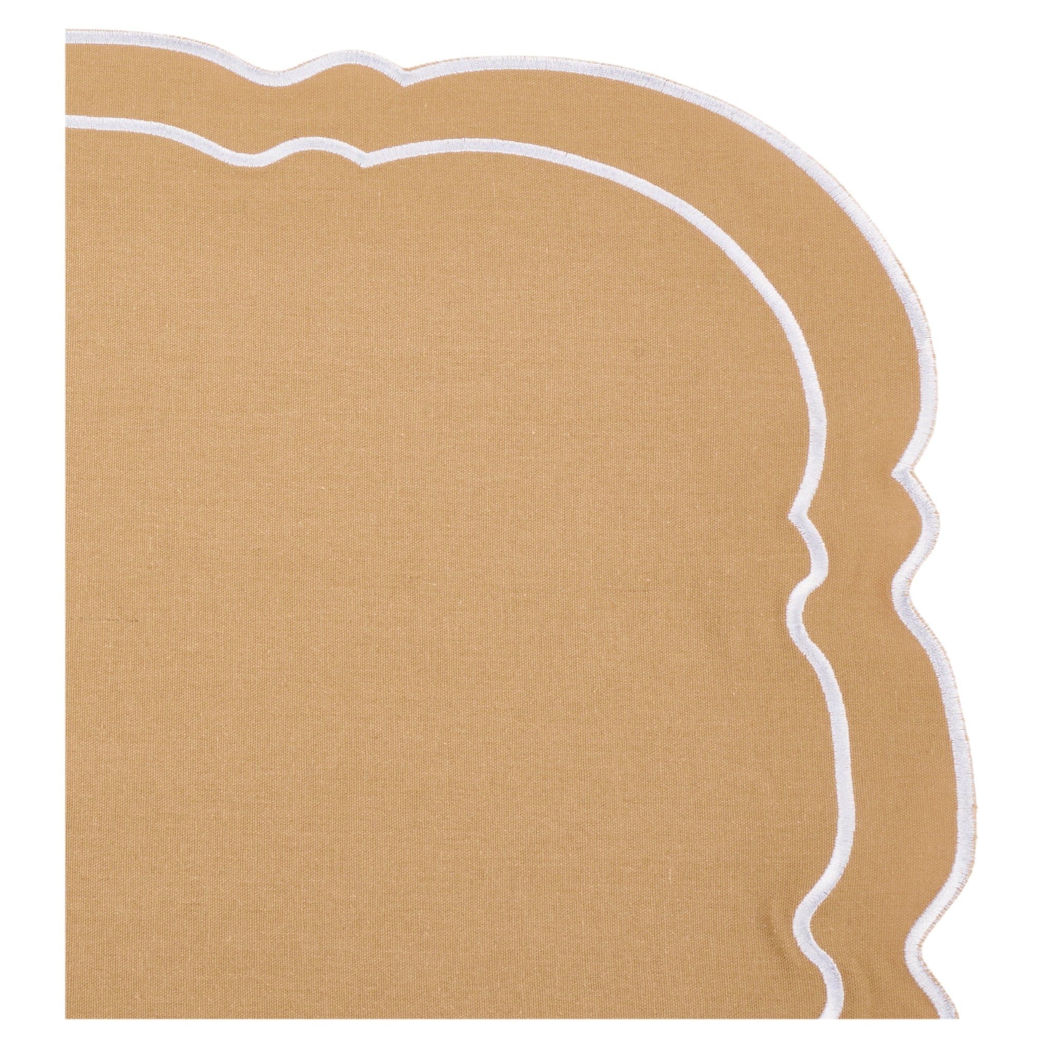 Charleston Tan & White Placemat & Napkin