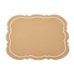Charleston Tan & White Placemat & Napkin