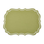 Newport Green & White Placemat & Napkin