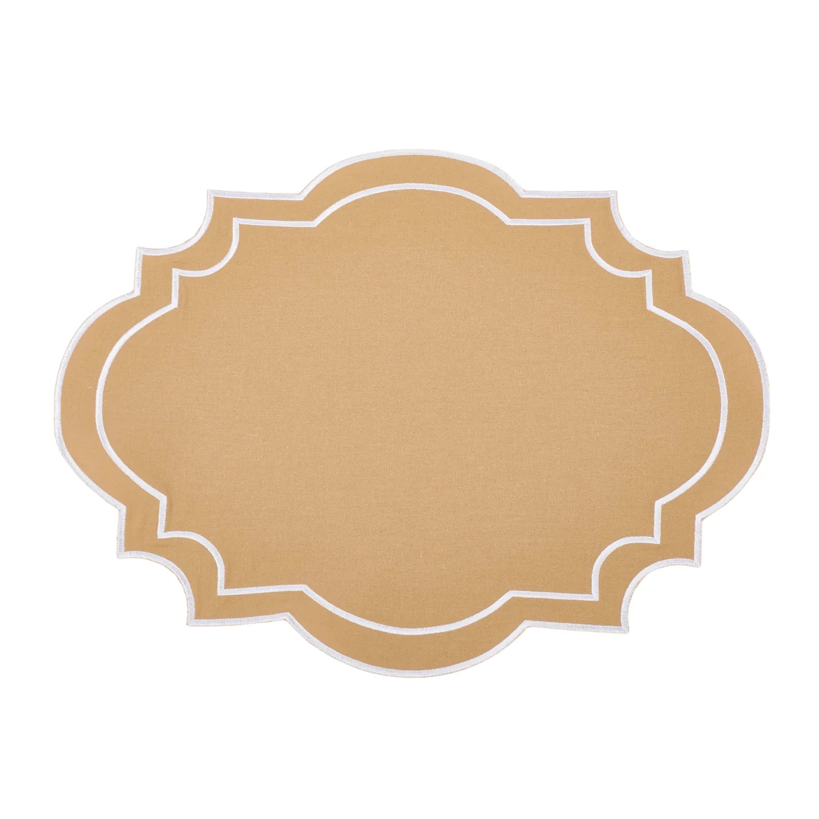 Nantucket Tan & White Placemat & Napkin