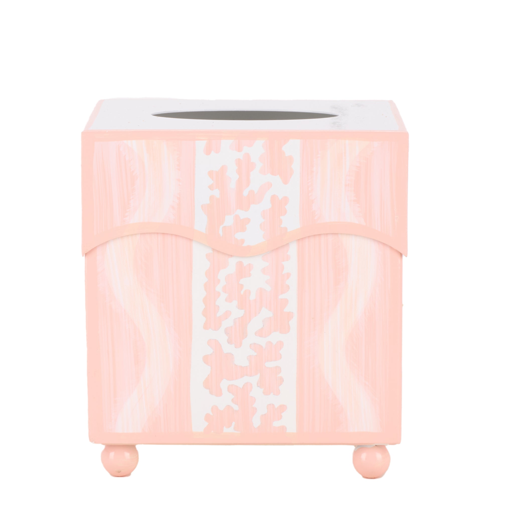 Pink Ikat Wastepaper Basket & Tissue