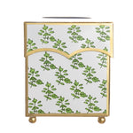 Green Blossom Wastepaper Basket & Tissue