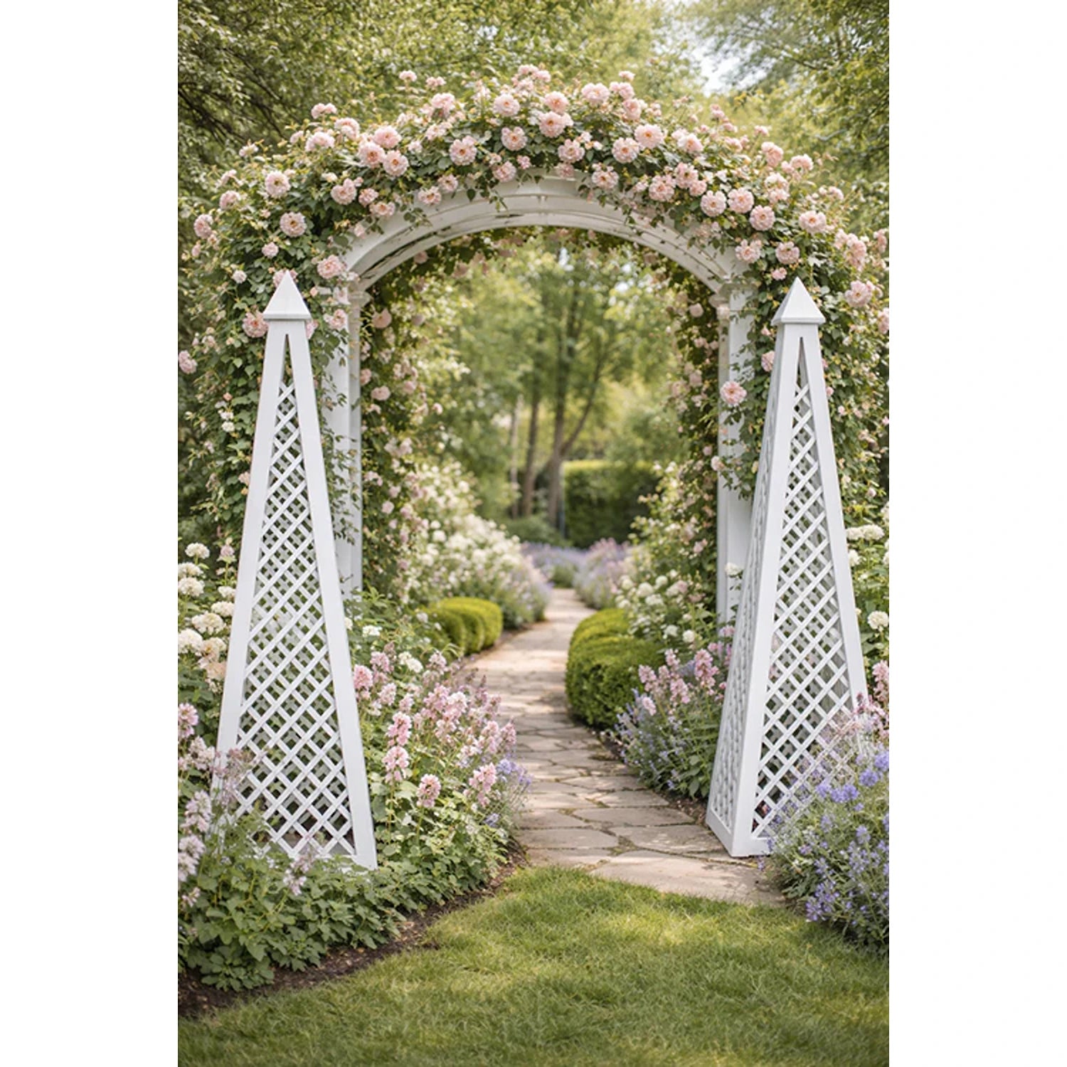 White Cast Aluminum Obelisk