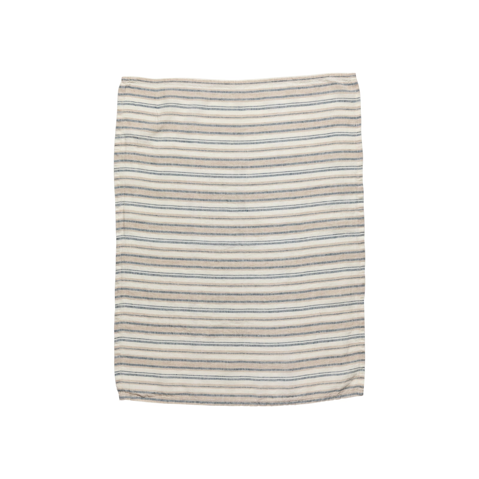 Kitchen Towel 100% Linen Carmela by Casafina Set of 2 - Cream-Blue
