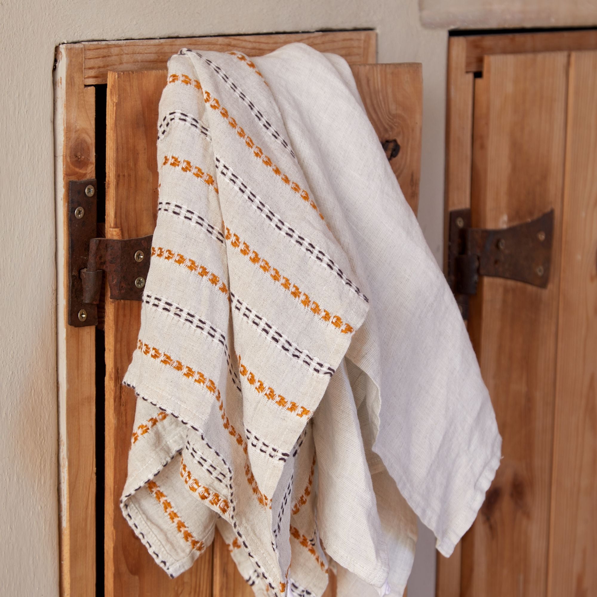 Kitchen Towel 100% Linen Carmela by Casafina Set of 2