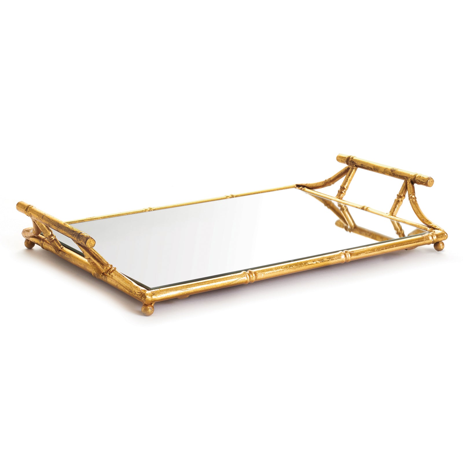 Dani Mirrored Decorative Tray with Handles