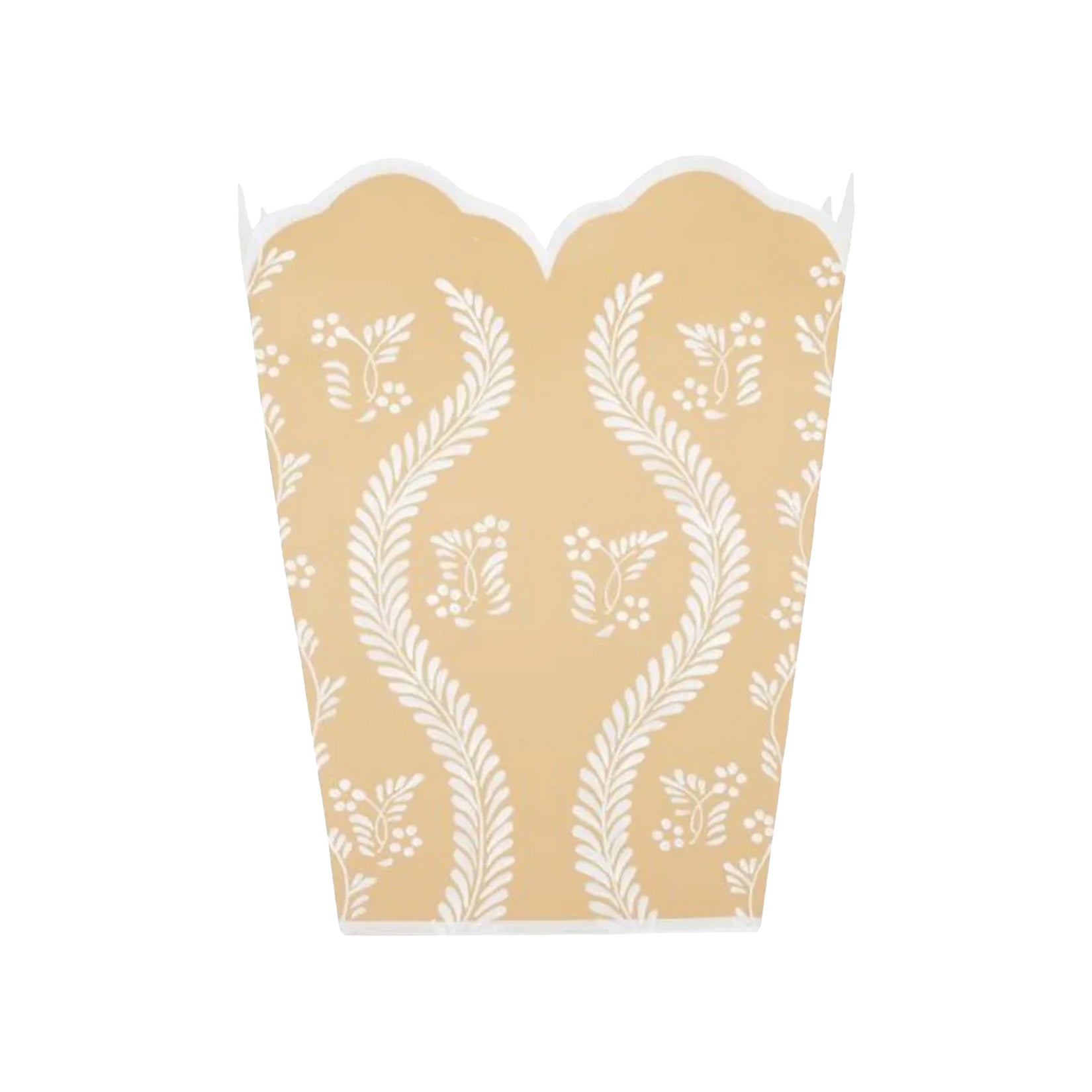 Tan Square Trellis Wastepaper Basket & Tissue Holder