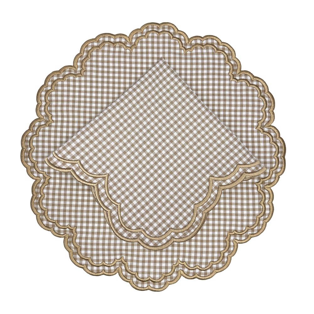 Bettina Placemat - Wheat Gingham (Set of 4)