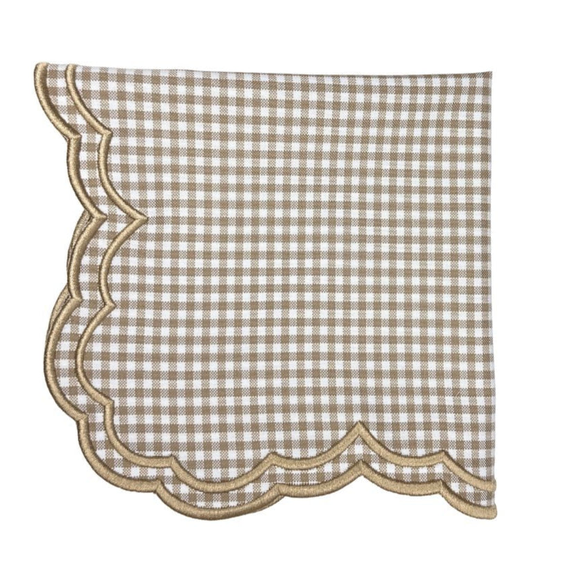 Bettina Napkin - Wheat Gingham (Set of 4)