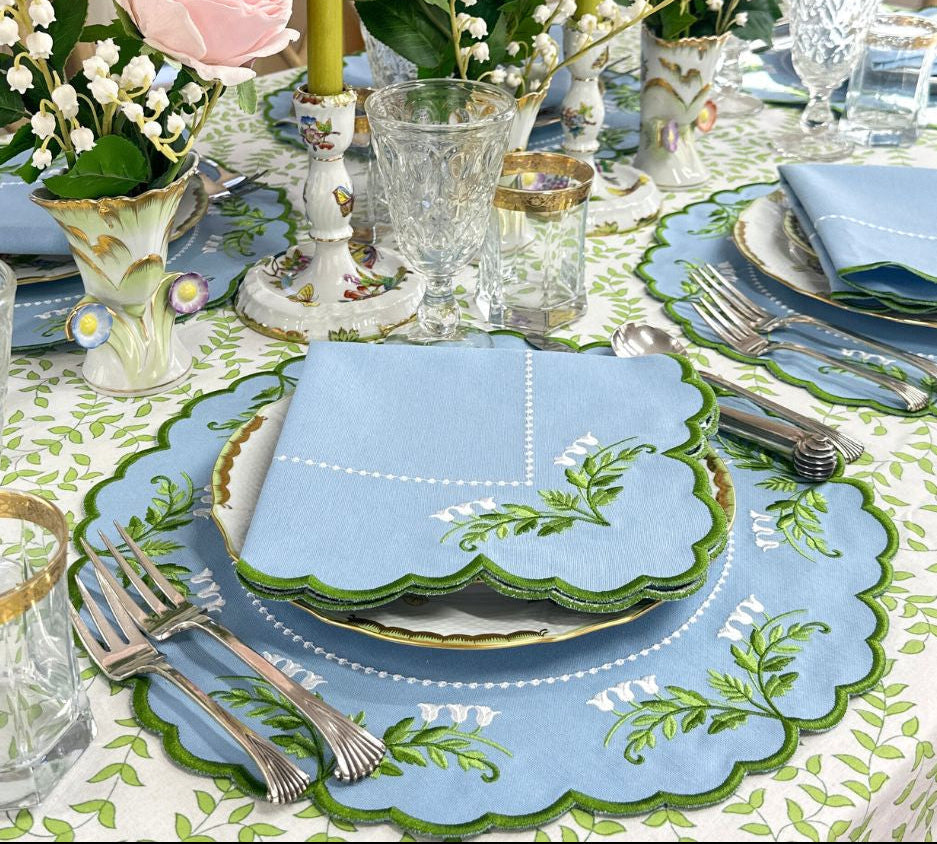 Tilly Napkin - Lily of the Valley (Set of 4)