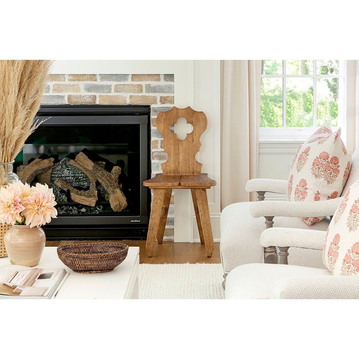 Tyrol Accent Chair, Natural Clover