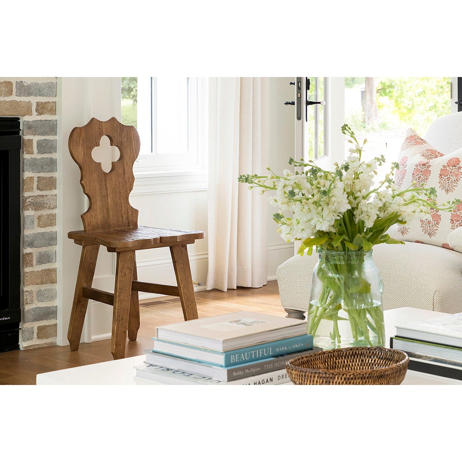 Tyrol Accent Chair, Natural Clover