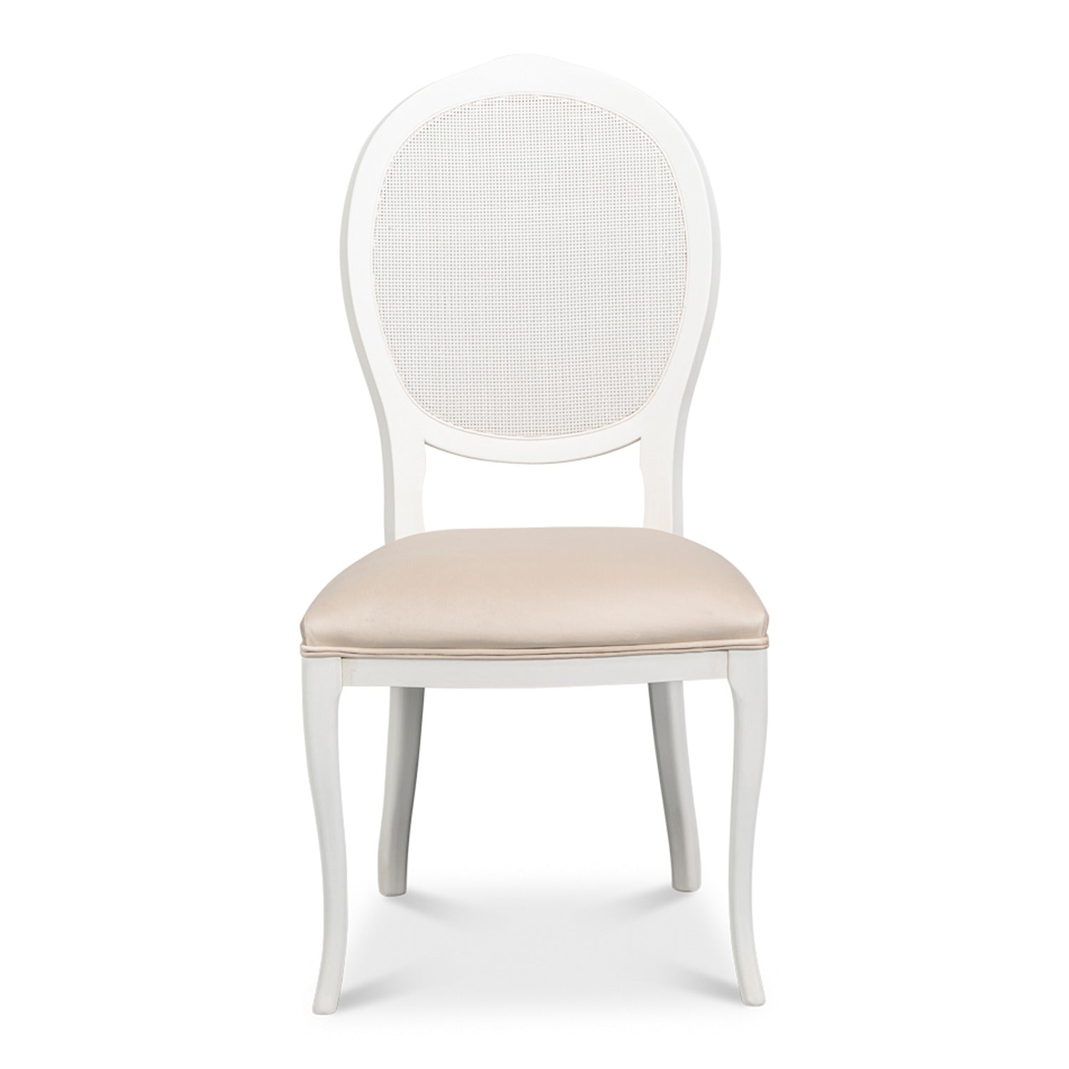 Oval Cane Back S/Chair, Cortina White - Set of 2