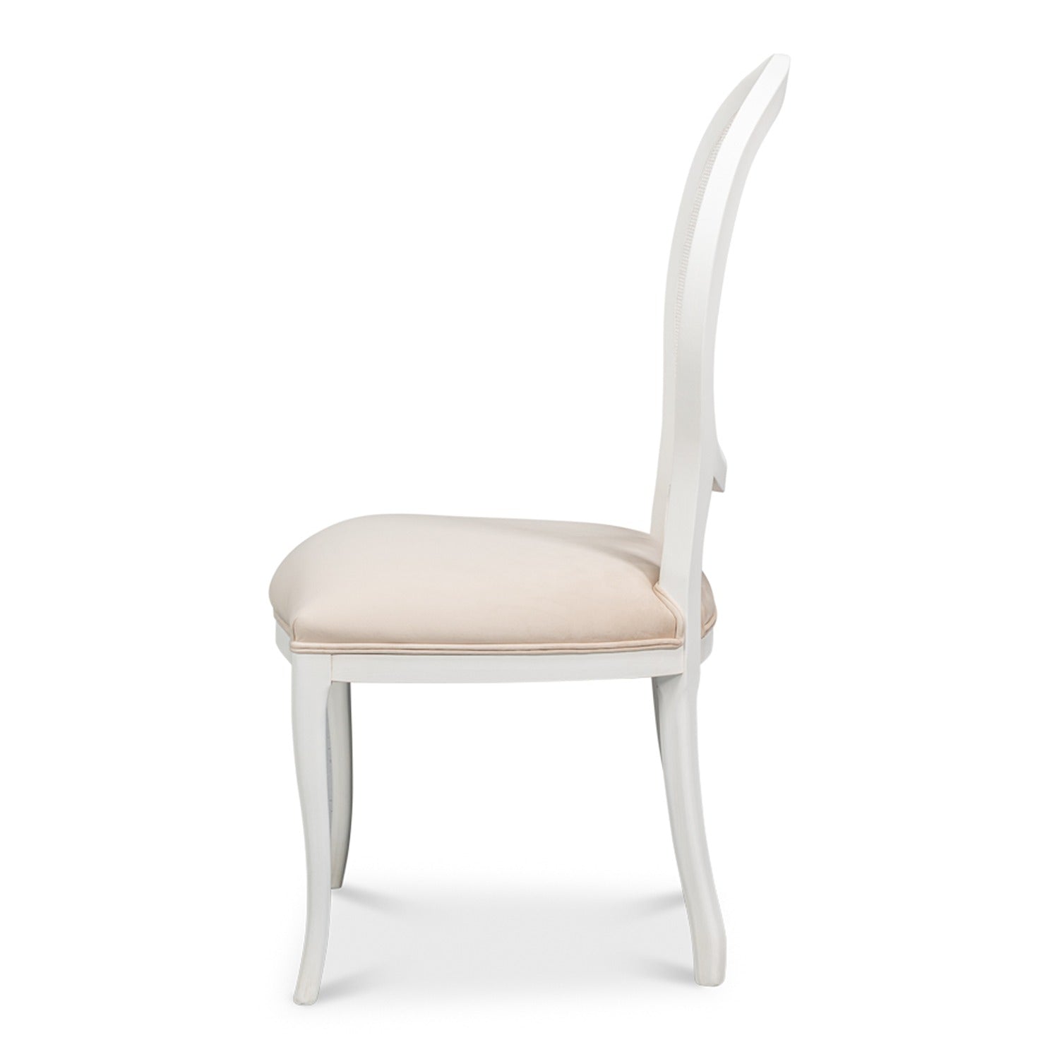 Oval Cane Back S/Chair, Cortina White - Set of 2