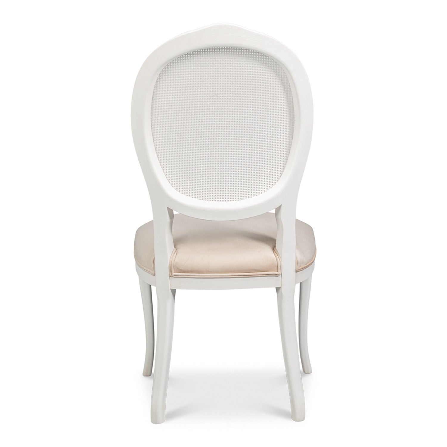 Oval Cane Back S/Chair, Cortina White - Set of 2