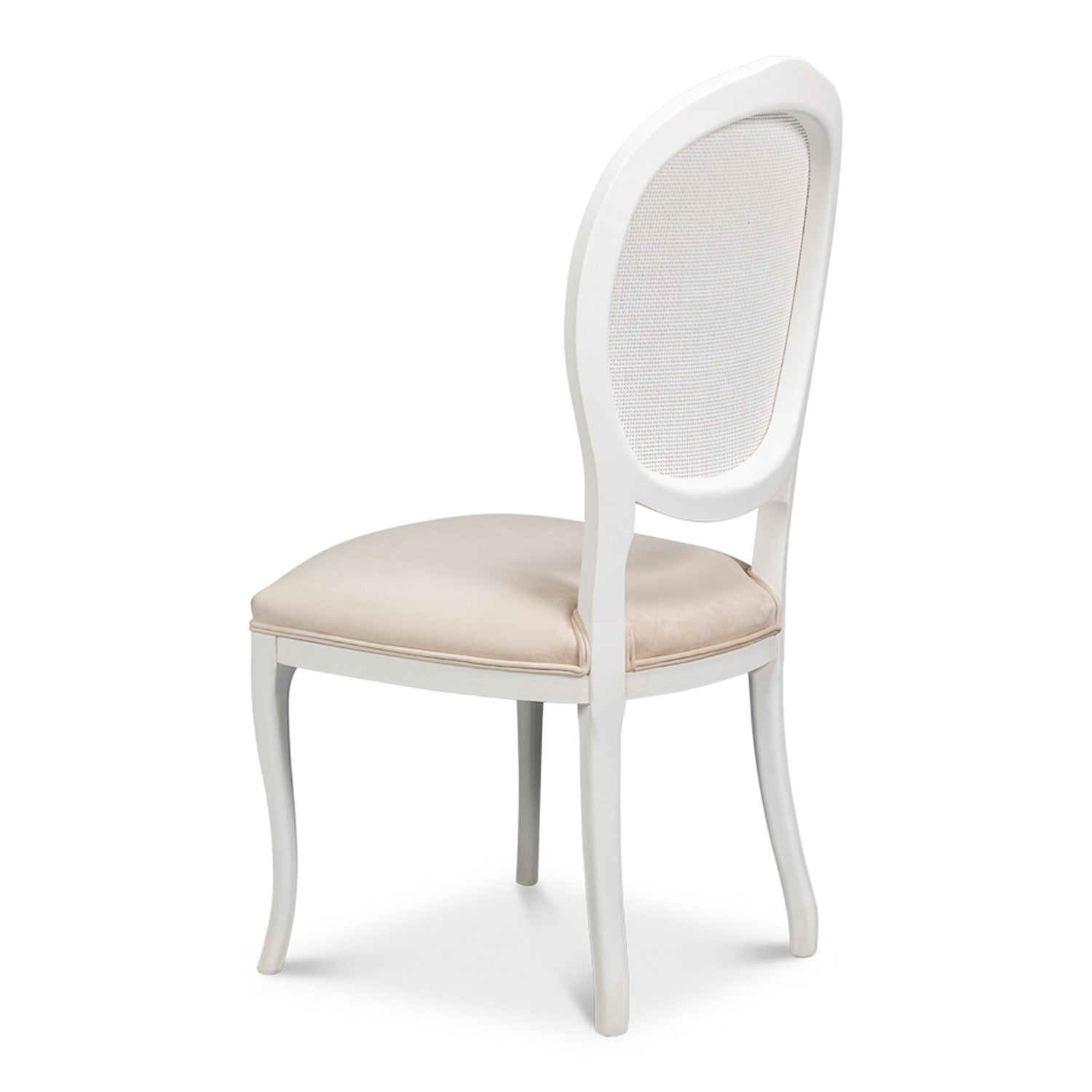 Oval Cane Back S/Chair, Cortina White - Set of 2
