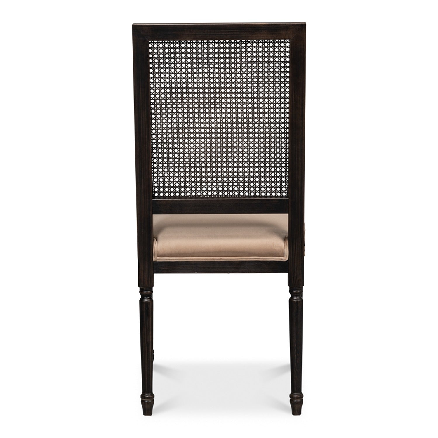 Cane Back Side Chair, Nero, Toffee - Set of 2