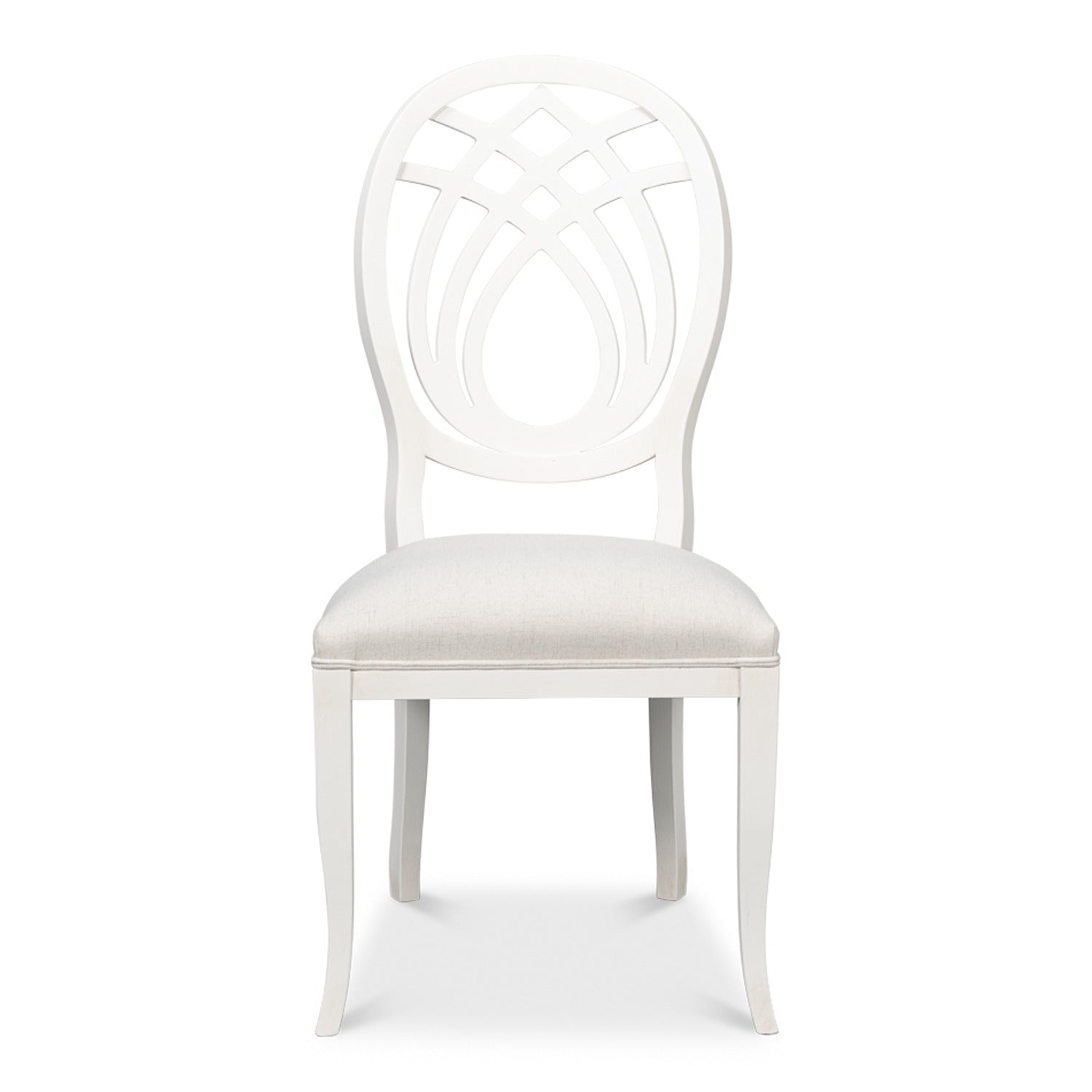 Goccia Side Chair, Cortina White, Crema - Set of 2