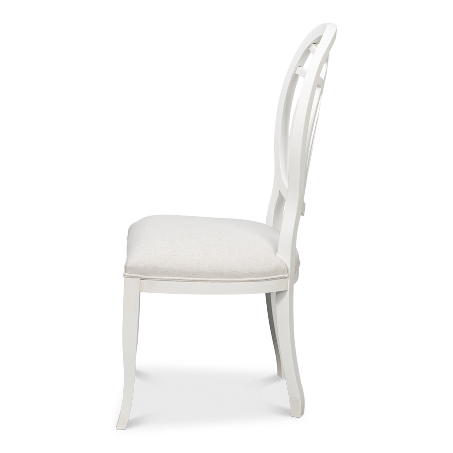 Goccia Side Chair, Cortina White, Crema - Set of 2