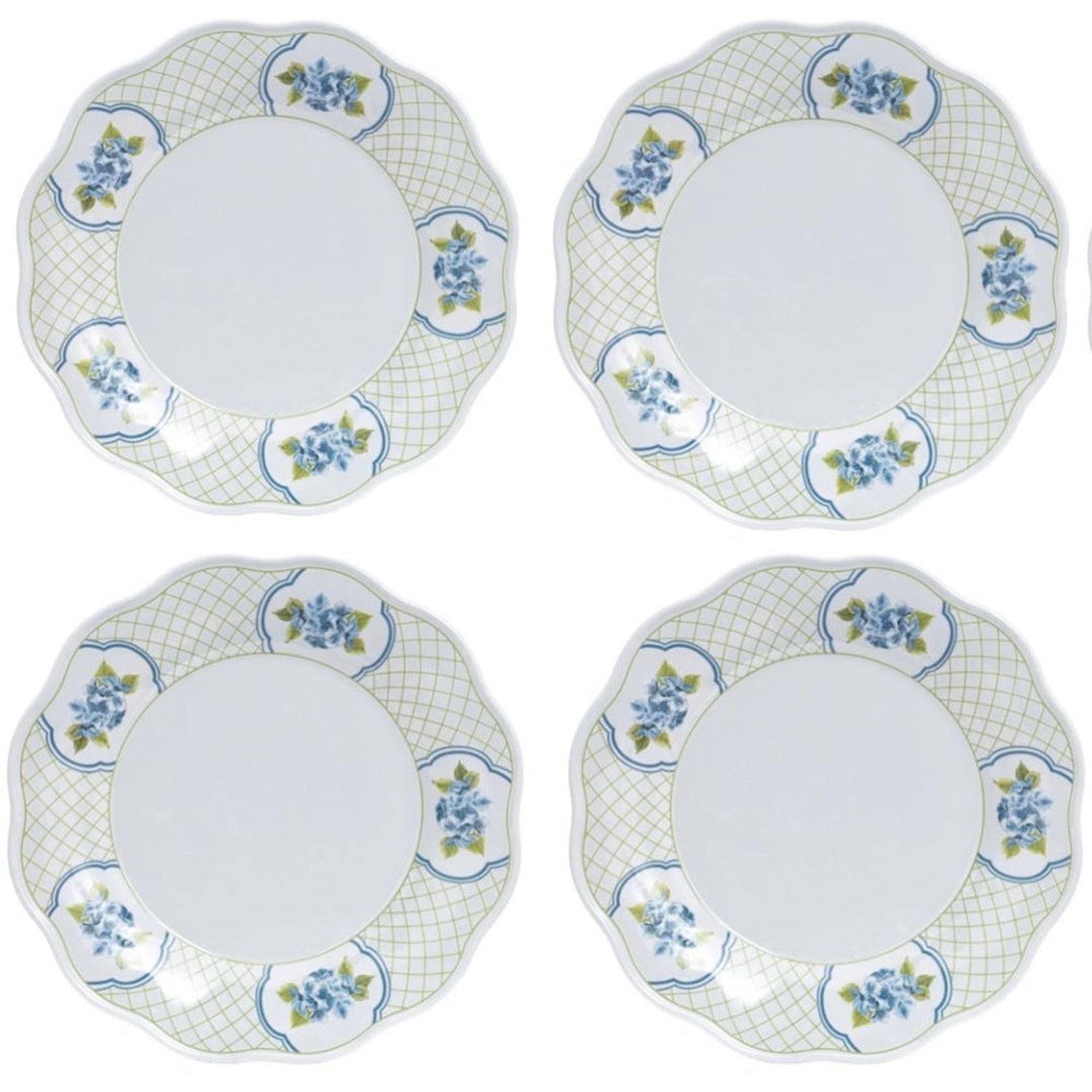 Green Hydrangea Melamine Dinnerware Collection