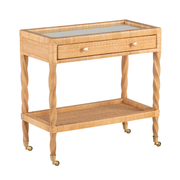 Miller Bar Cart Glass Top