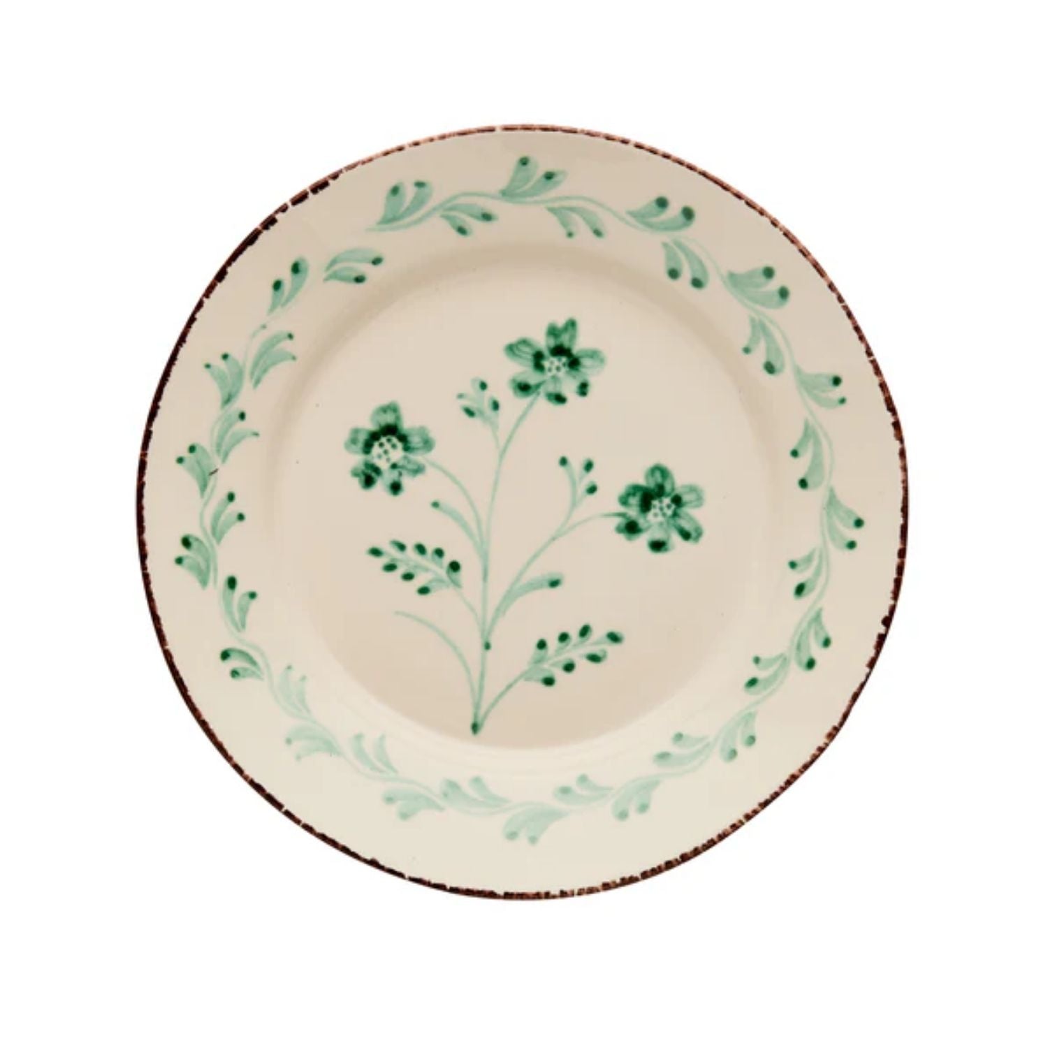 Casa Nuno Dinner Plate, 3 Flowers/Vines, Set of 2