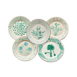 Casa Nuno Dinner Plate Group, Green/White, Assorted Set/10