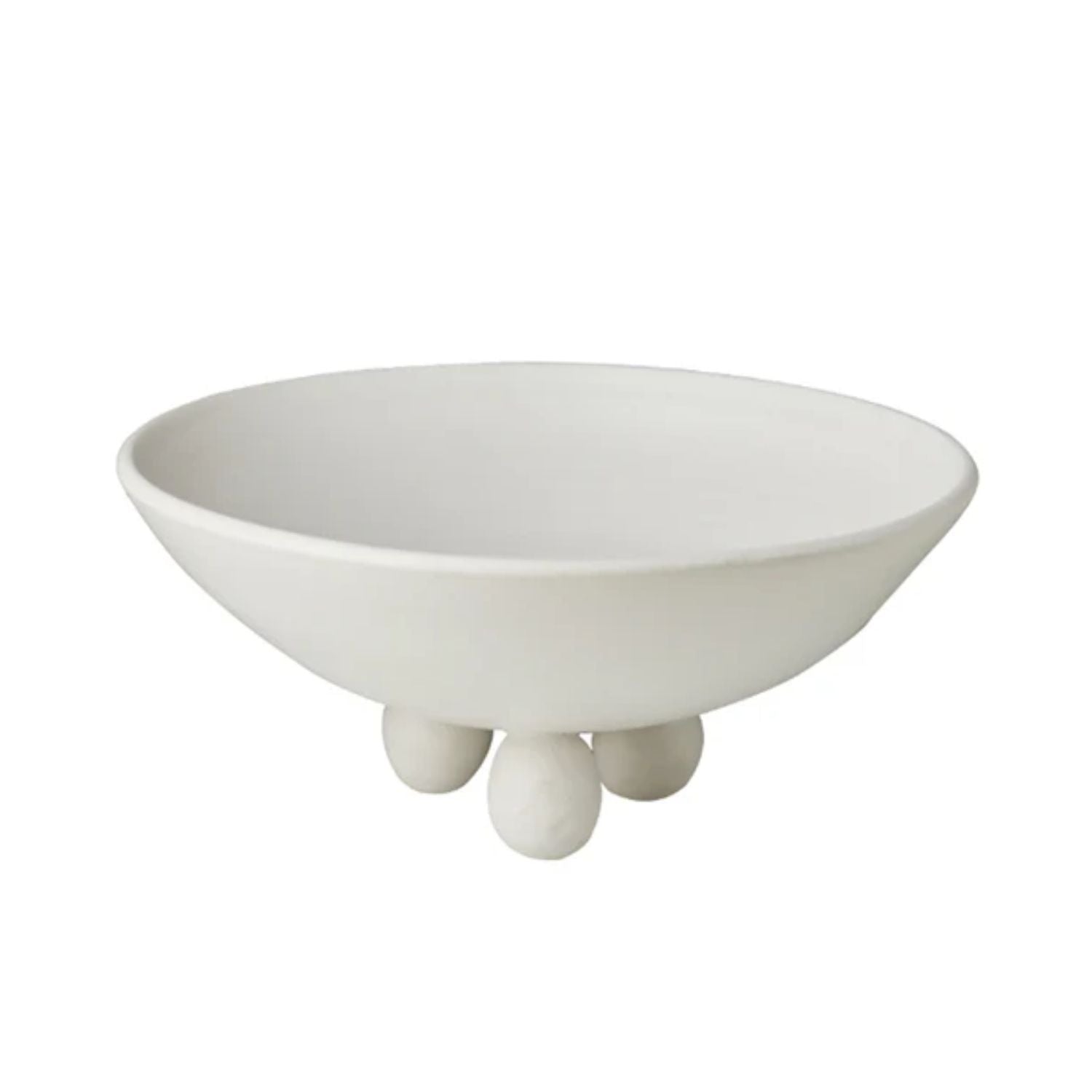 Catalina Footed Plate, Matte White