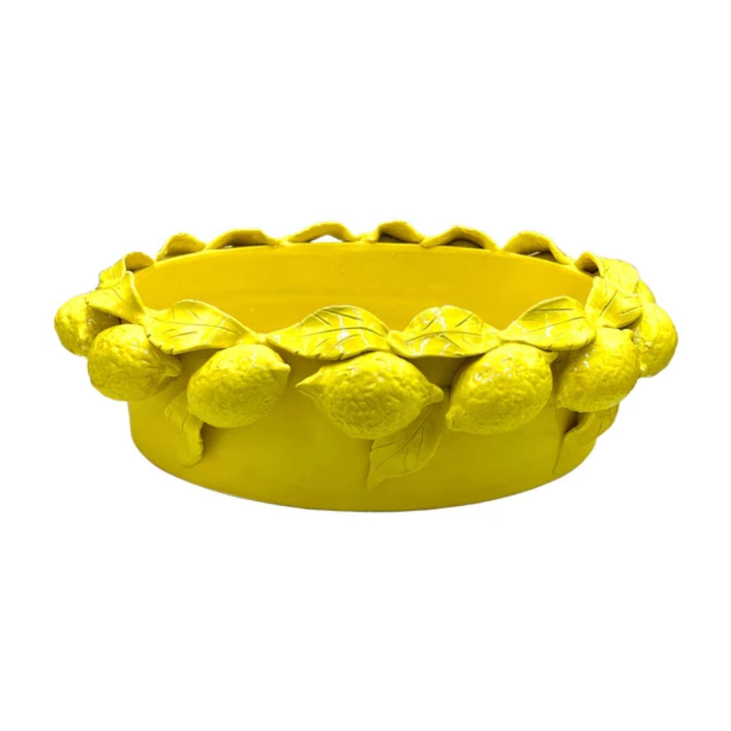 Oval Bowl with Lemons, Yellow