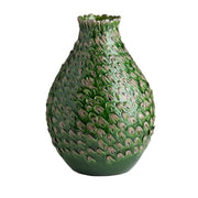 VASE LARGE FEATHER GREEN/GRAY