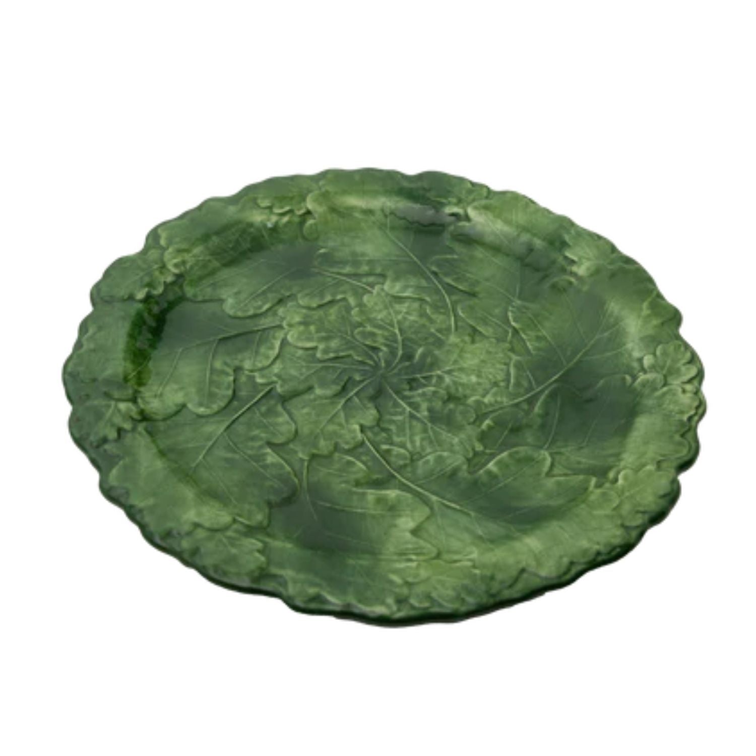 Compagnia Dinner Plate, Green Oak Leaves, Set of 4