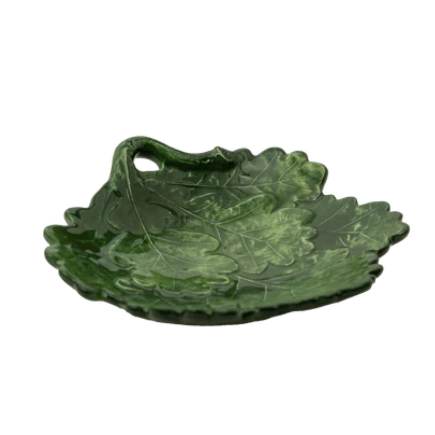 Compagnia Leaf Plate, Green Oak Leaves, Set of 4