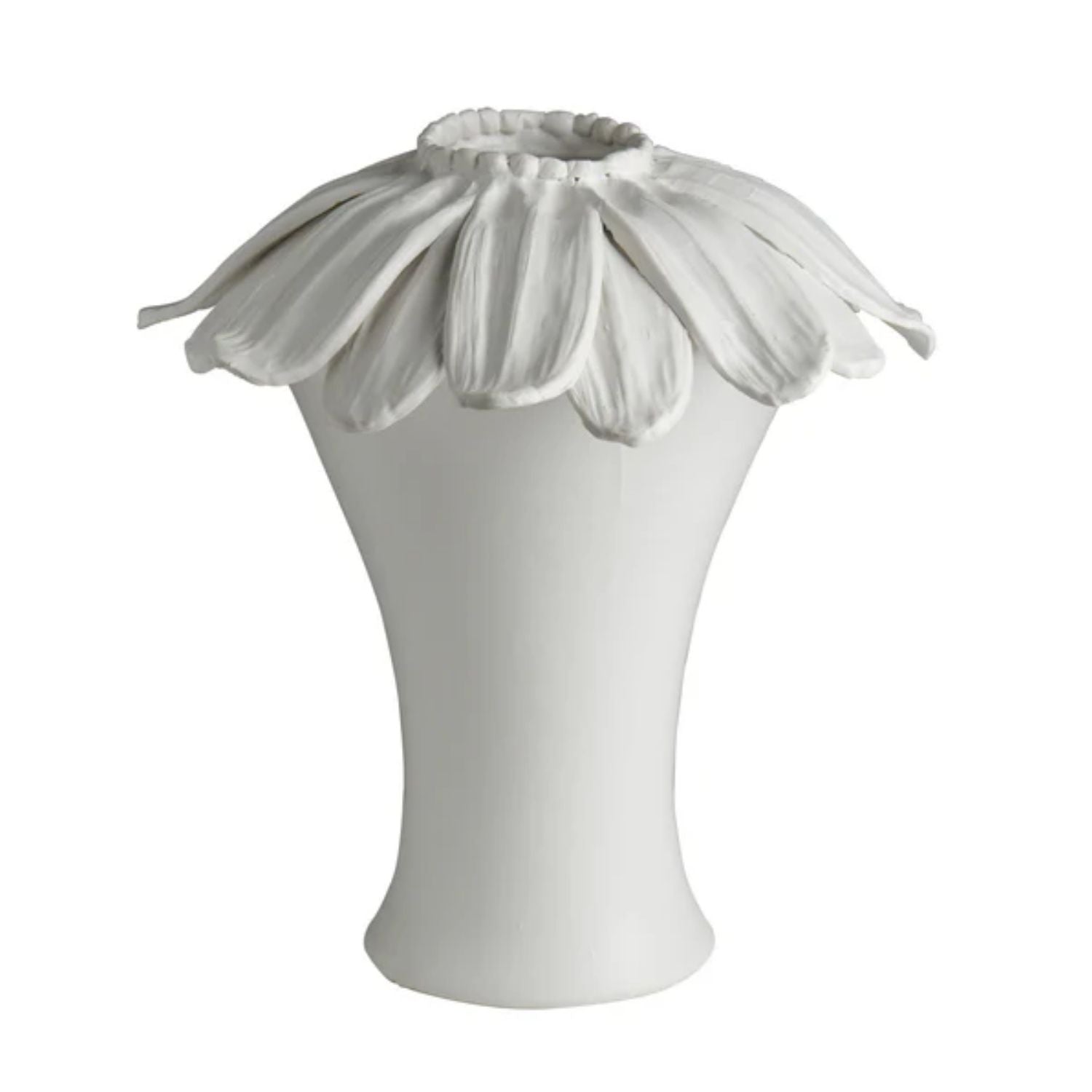 Catalina Daisy Vase, Matte White