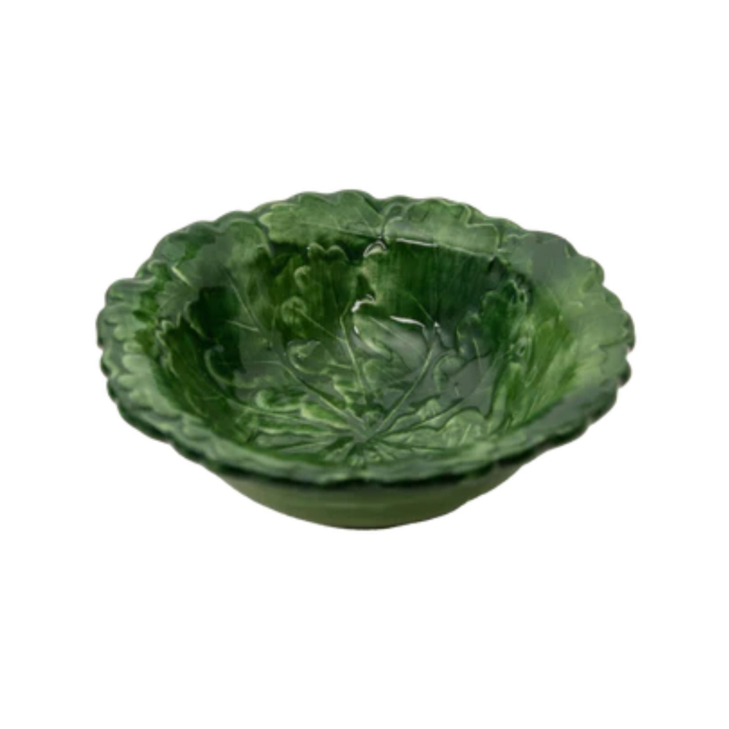 Compagnia Small Bowl, Green Oak Leaves, Set of 4