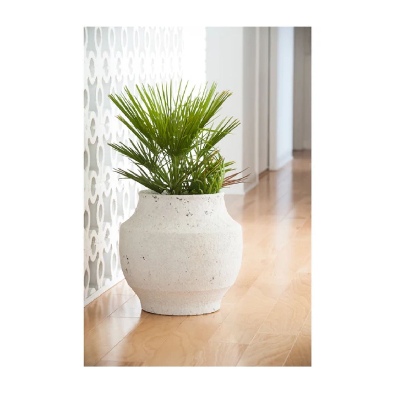 White Washed Finish Ceramic Pot, Small