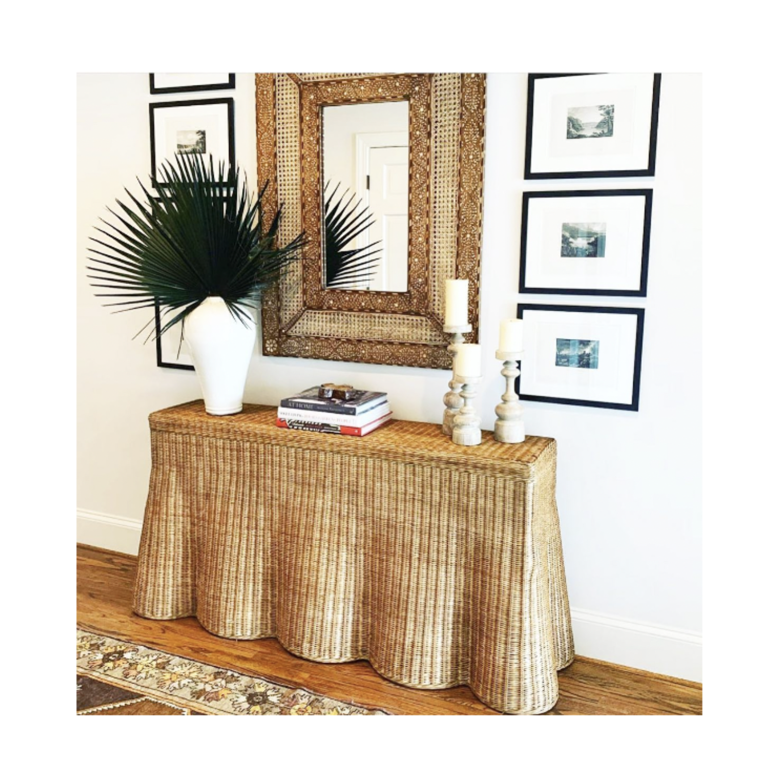 Shell Motif Console 66”