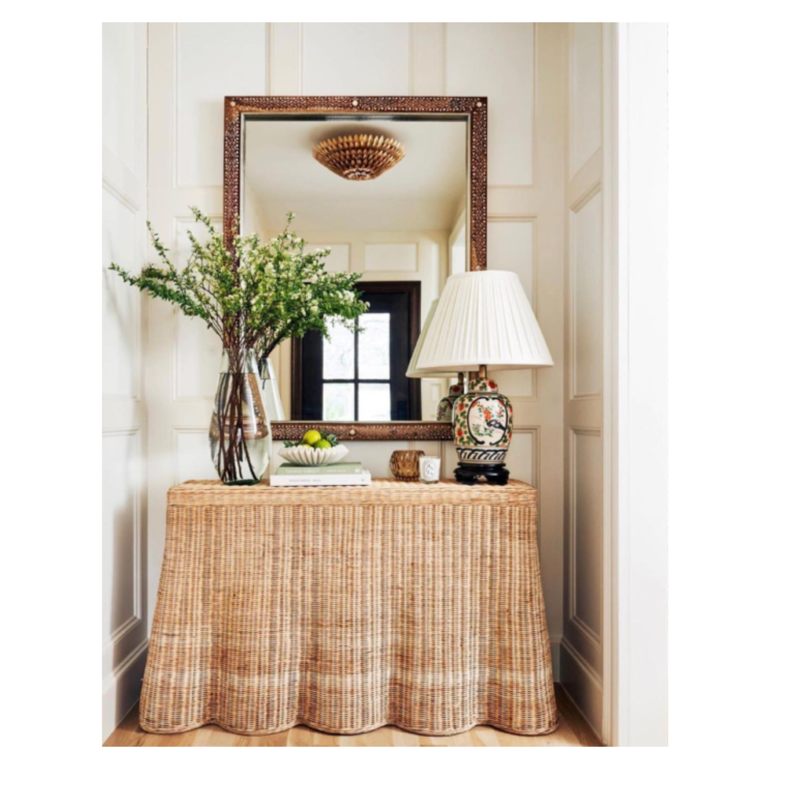 Shell Motif Console 66”