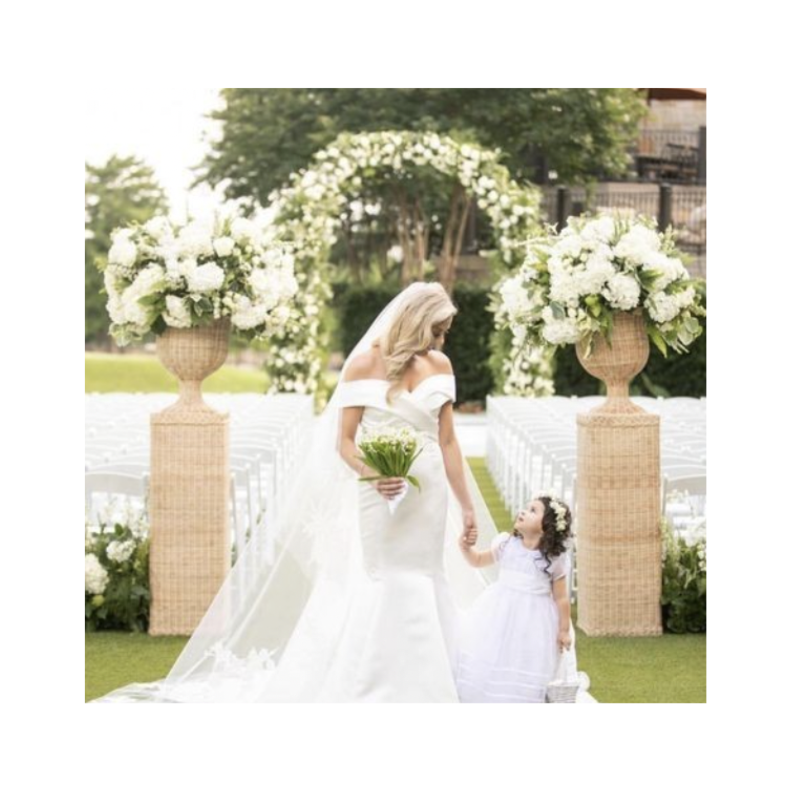 Braided Square Base Urn