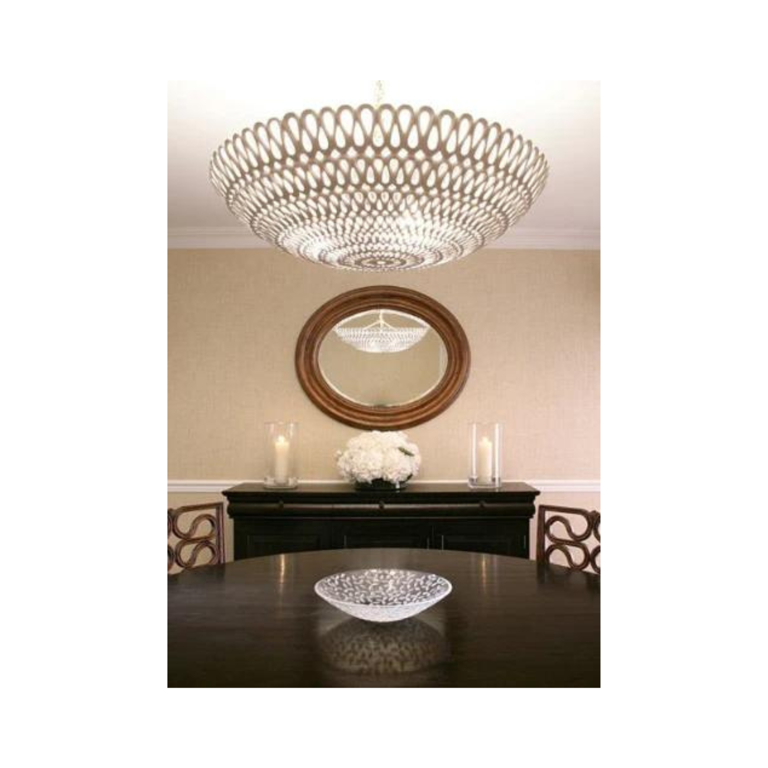 Pipa Bowl Chandelier - Gold Hardware