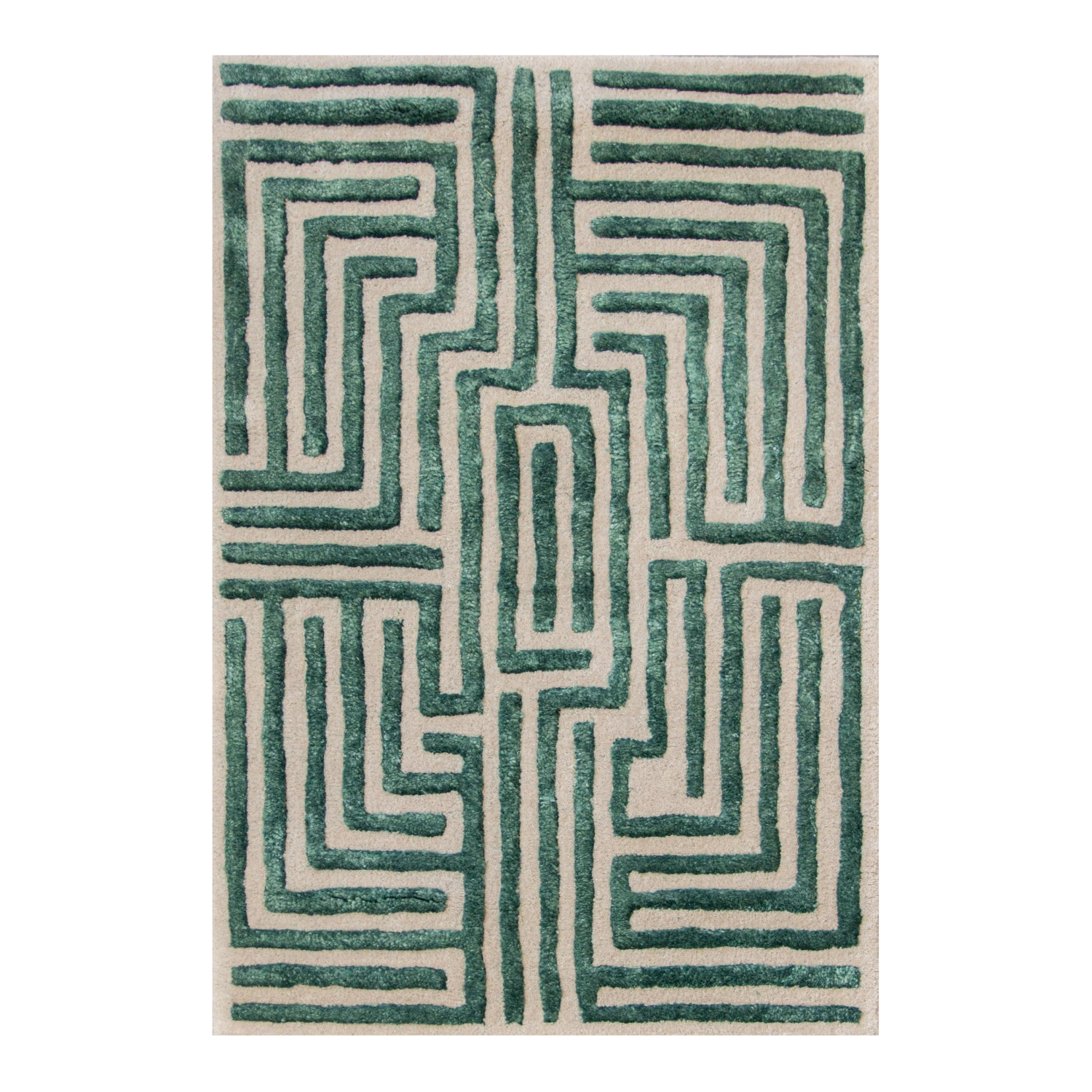 Knossos Hand-Tufted Maze Rug