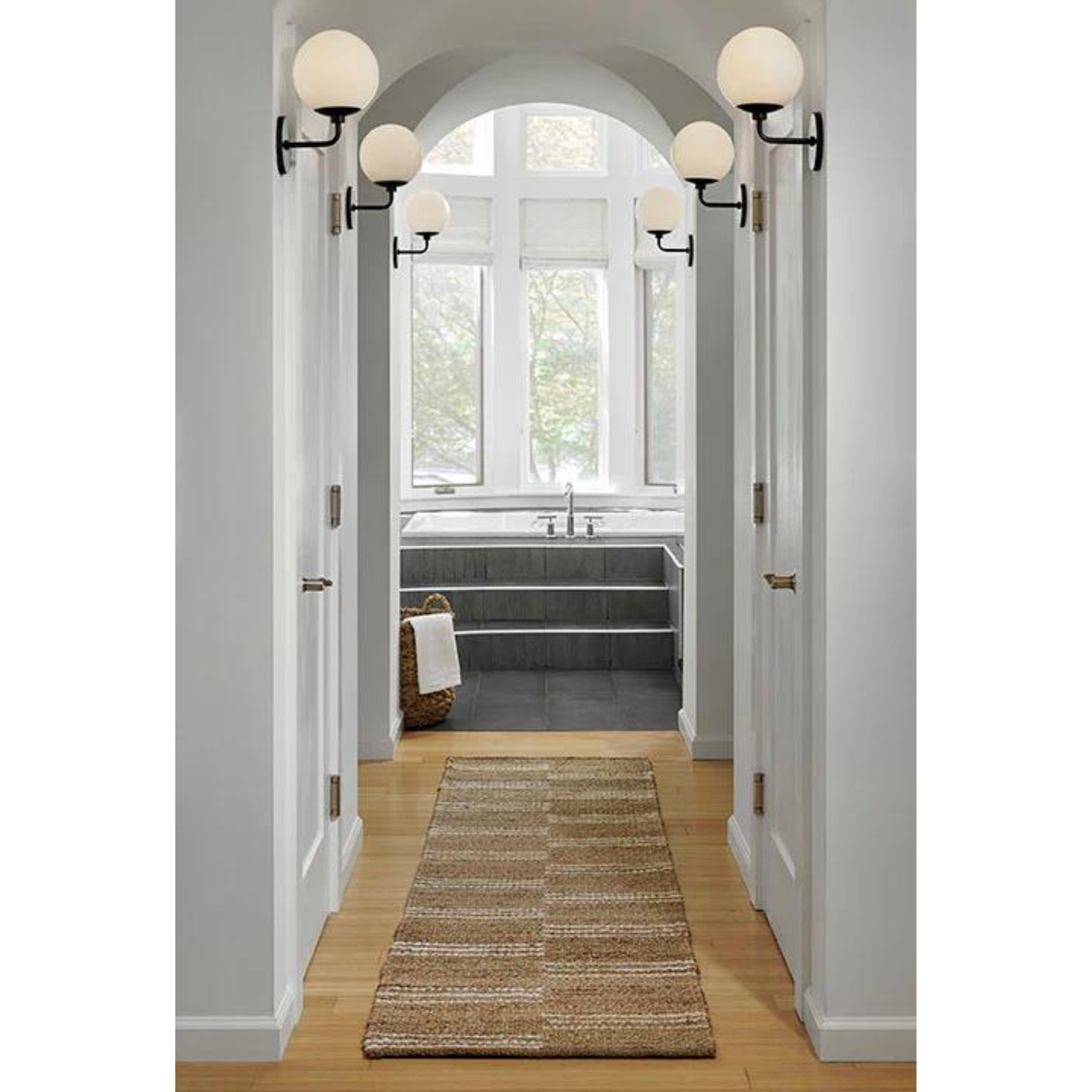 Erin Gates by Momeni Crescent Broken Stripe Hand Woven Jute Area Rug
