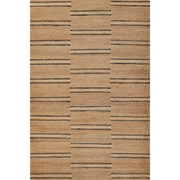 Erin Gates by Momeni Crescent Broken Stripe Natural-Black Hand Woven Jute Area Rug