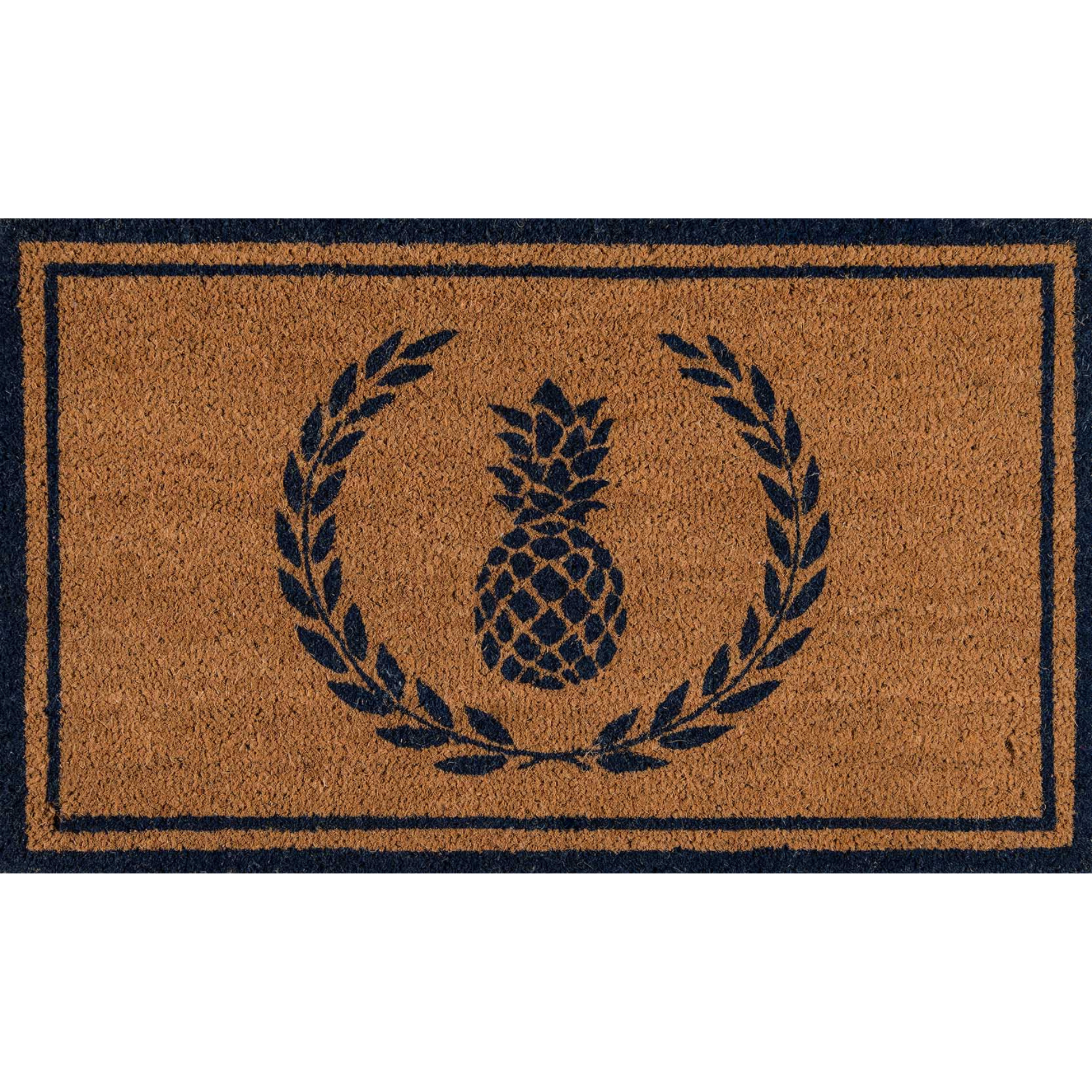 Erin Gates by Momeni Park Pineapple Hand Woven Natural Coir Doormat - 1'6" x 2'6"